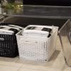 BINO Woven Plastic Storage Basket (White, 3PK-L)