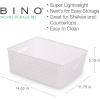 BINO Woven Plastic Storage Basket (White, 4PK-M)