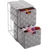 BINO Woven Strap 2 Drawer Storage Tower – Light Grey – Vertical Dresser Storage Tower, Easy Pull Fabric Bins