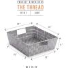BINO Woven Strap Storage Basket With Built-In Carry Handles | Stylish Storage Organizer | Decorative Home Storage | Neat And Tidy Organizer, Home Essentials (Medium – Light Grey, 2-Pack)