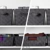 BINO Woven Strap Storage Basket With Built-In Carry Handles | Stylish Storage Organizer | Decorative Home Storage | Neat And Tidy Organizer, Home Essentials (Small – Dark Grey)