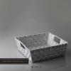 BINO Woven Strap Storage Basket With Built-In Carry Handles | Stylish Storage Organizer | Decorative Home Storage | Neat And Tidy Organizer, Home Essentials (Medium – Light Grey, 2-Pack)