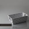 BINO Woven Strap Storage Basket With Built-In Carry Handles | Stylish Storage Organizer | Decorative Home Storage | Neat And Tidy Organizer, Home Essentials (Small – Light Grey, 3-Pack)