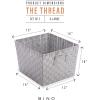 BINO Woven Strap Storage Basket With Built-In Carry Handles | Stylish Storage Organizer | Decorative Home Storage | Neat And Tidy Organizer, Home Essentials (XLarge- Light Grey, 2-Pack)