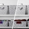 BINO Woven Strap Storage Basket With Built-In Carry Handles | Stylish Storage Organizer | Decorative Home Storage | Neat And Tidy Organizer, Home Essentials (Small – Light Grey, 3-Pack)