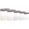 BINO 10-Piece Multi-Purpose Flip Lid Container Set – Kitchen Pantry Cereal & Dry Food Storage, White