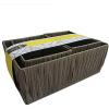 BINO 3 Pack Woven Resin Basket Organizer – Shelf Organizer with Built-in Carry Handles (Brown)