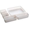 BINO 5-Piece Woven Plastic Storage Basket Set, White