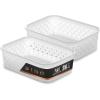 Bino | Plastic Storage Basket Small – White THE PLAIT COLLECTION Multi-Use Storage| Durable, Drawer & Cabinet-Friendly Baskets for Organizing Pantry, Bathroom Closet Organizer, 2PK- S(White)