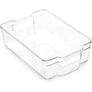 BINO | Stackable Plastic Storage Bins, Large | The Stacker Collection | Multi-Use Organizer | BPA-Free | Pantry, Home, Fridge, and Freezer Organization