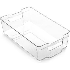 BINO | Stackable Plastic Storage Bins, X-Large | THE STACKER COLLECTION | Multi-Use Organizer Bins | BPA-Free | Pantry Organization | Home Organization | Fridge Organizer | Freezer Organizer