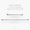 BINO 2-Pack Adjustable Window Curtain Rod – 34″to 66″, Matte Black