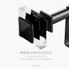BINO 2-Pack Adjustable Window Curtain Rod – 34″to 66″, Matte Black