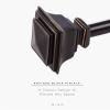 BINO Antique Black Curtain Rod – 42″to 120″Adjustable for Windows and Drapery