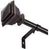 BINO Antique Black Curtain Rod – 42″to 120″Adjustable for Windows and Drapery