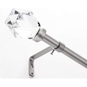 BINO 2-Pack Curtain Rod – Silver – 34″to 66″, Adjustable for Windows and More