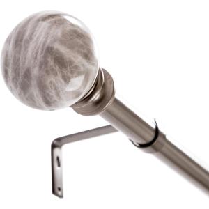 BINO Window Curtain Rod – 25″to 72″, Nickel – Drapery Curtain Rods for Windows