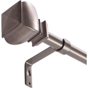 BINO Window Curtain Rod – 42″ to 120″, Antique Nickel – Drapery Curtain Rods for Windows Drapery Rods Adjustable Curtain Rod Modern Curtain Rod Window Rods for Curtains Decorative Curtain Rods(Antique Nickel)