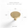 BINO 6-Pack Cabinet Knobs – 1.22″ Diameter (31mm), Brass – Dresser Knobs for Dresser Drawer and Pulls and Handles Pulls
