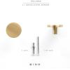 BINO 6-Pack Cabinet Knobs – 1.22″ Diameter (31mm), Brass – Dresser Knobs for Dresser Drawer and Pulls and Handles Pulls