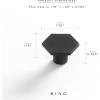 BINO 6-Pack Cabinet Knobs – 1.33″ Diameter (34mm), Matte Black – Dresser Knobs for Dresser Drawer Knobs and Pulls Knobs and Pulls Handles