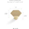 BINO 8-Pack Cabinet Knobs – 1″ Diameter (25mm), Brass – Dresser Knobs for Dresser Drawer Knobs and Pulls Knobs and Pulls Handles