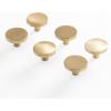 BINO 6-Pack Cabinet Knobs – 1.22″ Diameter (31mm), Brass – Dresser Knobs for Dresser Drawer and Pulls and Handles Pulls