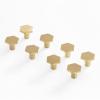 BINO 8-Pack Cabinet Knobs – 1″ Diameter (25mm), Brass – Dresser Knobs for Dresser Drawer Knobs and Pulls Knobs and Pulls Handles