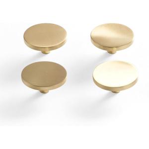 BINO 4-Pack Cabinet Knobs – 1.7″ Diameter (43mm), Brass – Dresser Knobs for Dresser Drawer Knobs and Pulls Knobs and Pulls Handles