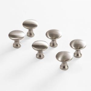 BINO 6-Pack Cabinet Knobs – 1.18″ Diameter (30mm), Brushed Nickel – Dresser Knobs for Dresser Drawer Knobs and Pulls Knobs and Pulls Handles